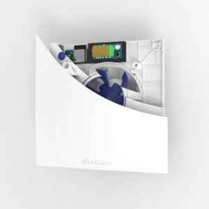 Daugiafunkcinis-išmanus ventiliatorius RENSON® Waves VOC RH CO2 valdomas WIFI ryšiu per aplikaciją telefone su CO2 davikliu