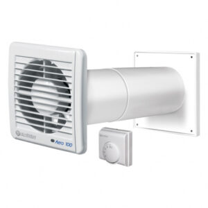 Sienoje montuojamas ventiliatorius su termostatu Blauberg Aero-BW 100/40-2