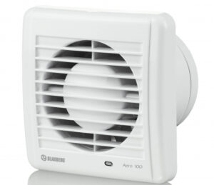 Ventiliatorius Blauberg AERO100T su laikmačiu, atbuliniu vožtuvu