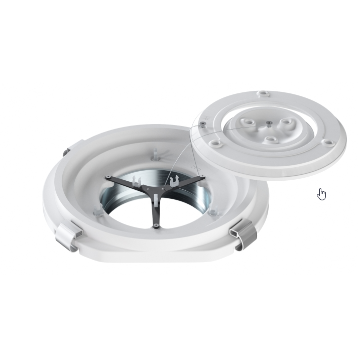 PCIRCLE2002 PERFORMANCE CIRCLE su COANDA efektu, 2 plyšiai, pajungimas 200mm, apvalus