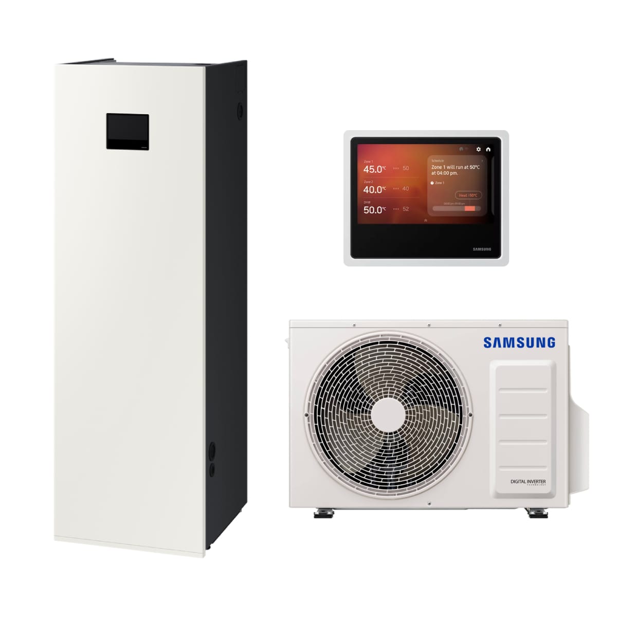 Samsung oras-vanduo šilumos siurblys AE200DNWSPG/EU-AE060CXEDEG/EU 6,0 kW (su integruotu 200l talpos boileriu)