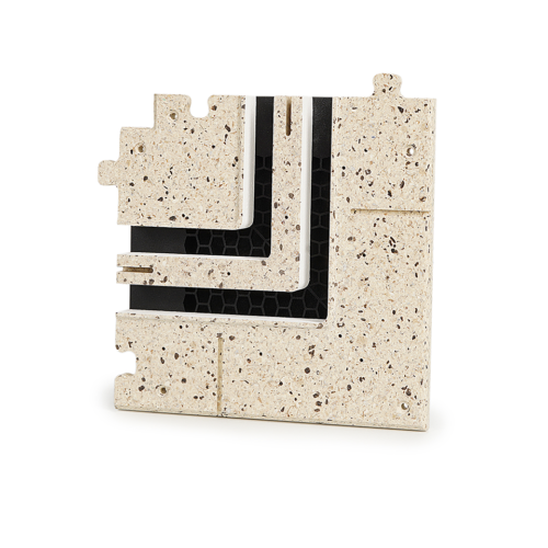 Muliažas ERGOVENT LINEO PRO PUZZLE difuzoriui | 2 plyšiai × 20 mm / 90 laipsnių kampas STATUS