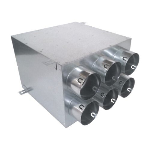 Oro paskirstymo izoliuotas kolektorius 6x75-160 su srauto paskirstymo pertvaromis