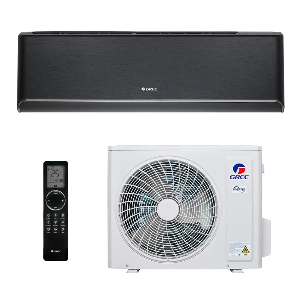Šilumos siurblys Gree AIRY BLACK GWH24AVEXF-K6DNA1A/I + GWH24AVEXF-K6DNA1A/O 7,1/7,8 kW - Image 4