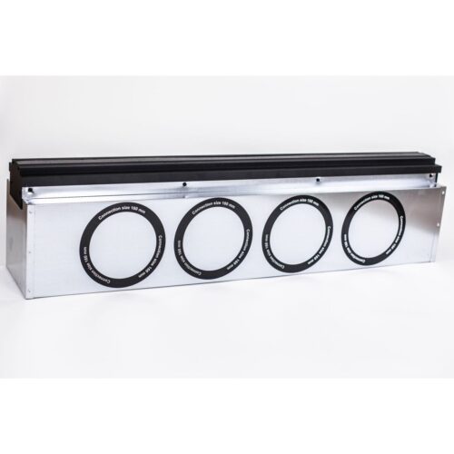 Linea+Box 1000-160-30; coanda efektas; akustinė pajungimo dėžė; 1000 mm ilgio, 30 mm plyšys, d160x4 pajungimas