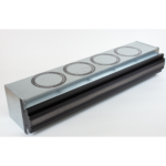Linea+Box 1000-125-10; coanda efektas; akustinė pajungimo dėžė; 1000 mm ilgio, 10 mm plyšys, d125x4 pajungimas