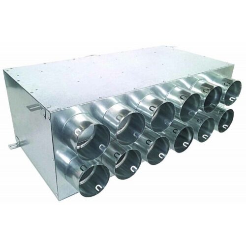 Oro paskirstymo izoliuotas kolektorius 12x75-160 su srauto paskirstymo pertvaromis