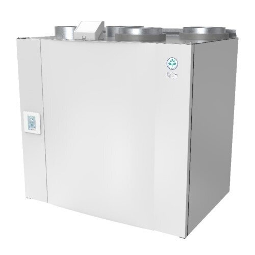 Systemair SAVE VTC 500 L; priešpriešinis šilumokaitis; integruotas HMI valdymo pultelis.