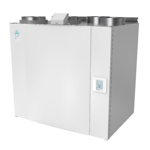 Systemair SAVE VTC 500 R; priešpriešinis šilumokaitis; integruotas HMI valdymo pultelis.