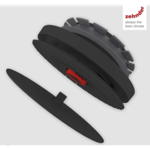 Zehnder ComfoValve Luna E125 black oro štraukimo difuzorius